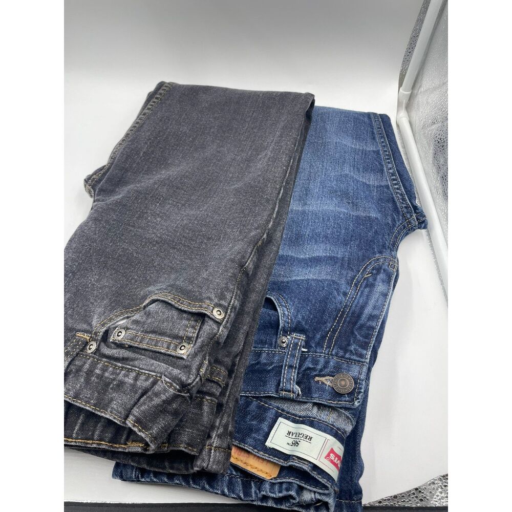 Boys Jeans Lot Size 14 Bundle - 3 Pairs Levi's 505, Tommy Hilfiger, Charcoal